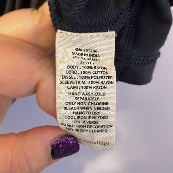 Soft Surroundings Rayon Darker Blue Gray Cami Tank Top size XLP - Picture 5 of 12